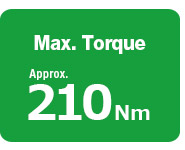 Max. Torque: Approx.210Nm