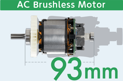 AC Brushless Motor Overall length 93mm